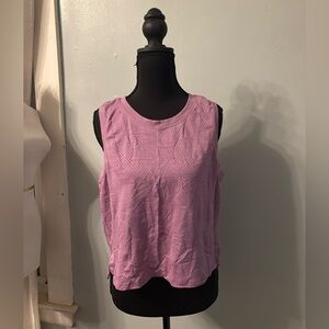 Lululemon breeze by muscle crop tank top womens M purple